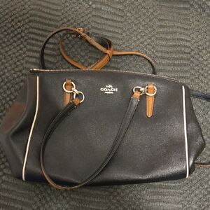 Authentic Coach Caryall Black and‎ Brown Shoulder Bag